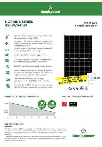 Sipro Energy Soluzione Sole & Luna 3.0 kWp + Batteria da 5 kWh - Energia Libera Shop - Sipro -